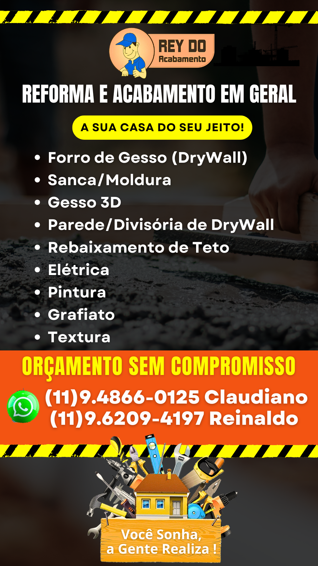 Eletricista, Gesseiro, Reforma Residencial