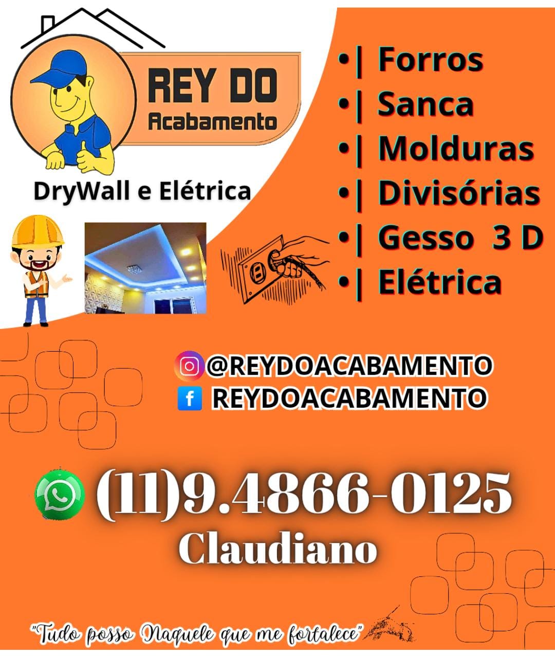 Eletricista, Gesseiro, Reforma Residencial